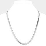 24 Inch, 7mm Stainless Steel Herringbone Chain Necklace