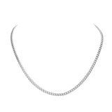 6 Diamond Cut Stainless Steel 18 Inch 4mm Cuban Chain Necklace