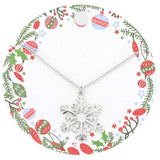 Christmas Metal Snowflake Pendant Necklace