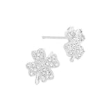 Cubic Zirconia Clover Stud Earrings