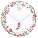 Enamel Christmas Sock Pendant Necklace
