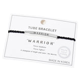 Gold Dipped WARRIOR Bar Pointed Rope Pull Tie Bracelet