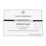 Gold Dipped Bridesmaid Bar Pointed Rope Pull Tie Bracelet