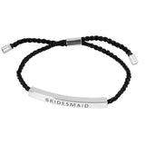 Gold Dipped Bridesmaid Bar Pointed Rope Pull Tie Bracelet