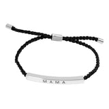 Gold Dipped MAMA Message Bar Pointed Rope Pull Tie Bracelet