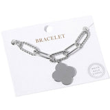 Gold Dipped Quatrefoil Charm Bracelet