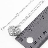 Pave heart pendant necklace