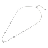 SECRET BOX Stainless Steel Stone Starburst Station Necklace
