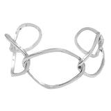 Solid Brass Open Metal Link Cuff Bracelet