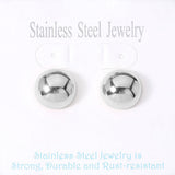 Stainless Steel Dome Stud Earrings