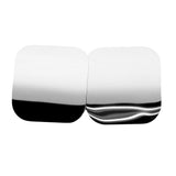 Stainless Steel Square Domed Stud Earrings