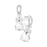 Teardrop Crystal Rhinestone Evening Earrings