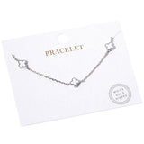 Gold Dipped Triple Quatrefoil Link Bracelet