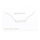 White Gold Dipped mama Metal Message Charm Bracelets