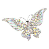 Glass Crystal Butterfly Pin Brooch