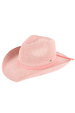C.C Women's Terry Cloth Band Trim Cowboy Hat