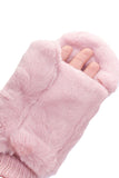 C.C Women's Faux Fur Pop Top Mittens Gloves Shepherd Lining