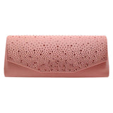 Bling Solid Rectangle Evening Clutch Crossbody Bag