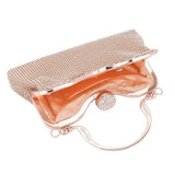 Bling Rhinestone Mesh Top Handle Evening Bag Crossbody Bag