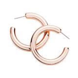 Fashionable Bold Metal Half Hoop Earrings