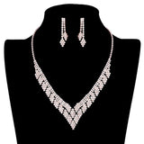 Rhinestone Pave V Shape Necklace