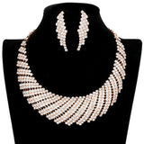 Rhinestone Tornado Collar Bib Necklace