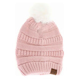 Super Soft Matching Fur Pom C.C Beanie