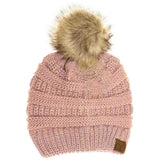 Metallic Fur Pom C.C Beanie