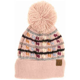 Vintage Knit Yarn Pom C.C Beanie