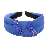 Marquise Stone Embellished Knot Burnout Headband