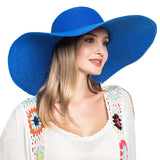 Women's Solid Floppy Straw Sun Hat