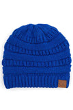 C.C Women's Ribbed Knit Solid Color Beanie