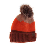 Multi Color Block Pom C.C Beanie