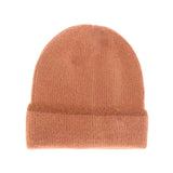 Soft Feather Yarn Striped Cuff C.C Beanie