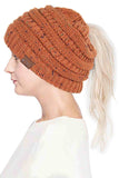 C.C Confetti Ponytail Messy Bun Beanie