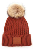 C.C Double Braided Beanie With Pom
