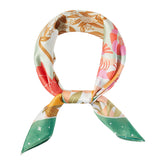 Seaside Feast Print Square Bandana Scarf