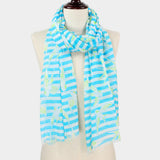 Bird Stripe Print Scarf