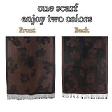 Rose Floral Pashmina Reversible Scarf Shawl