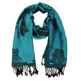 Rose Floral Pashmina Reversible Scarf Shawl