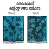 Rose Floral Pashmina Reversible Scarf Shawl