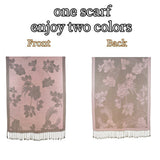 Rose Floral Pashmina Reversible Scarf Shawl