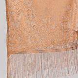 Floral Lace Kimono With Tassel Poncho