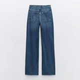 Women's High Waist Wide Leg Denim Pants
