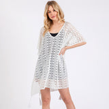 Crochet Lace Tassel Cover Up Poncho