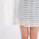 Crochet Lace Tassel Cover Up Poncho
