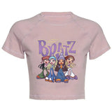 Women's Y2K Gothic Cartoon Print T-Shirt