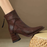 Crest Block Heel Boots - AfterAmour