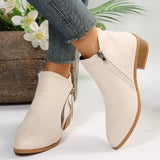 Suede Side-Zip Ankle Boots - AfterAmour