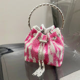Radiant Crystal Evening Bucket Bag - AfterAmour